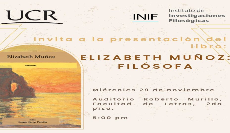 Presentación del libro: Elizabeth Muñoz, Filósofa